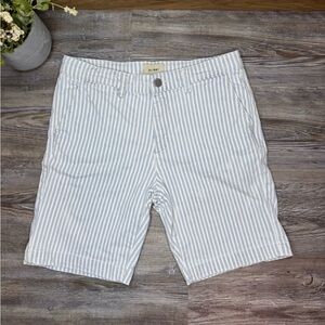DL 1961 Boys Jacob Chino Cotton Shorts Striped Light Blue Pockets 12 Large